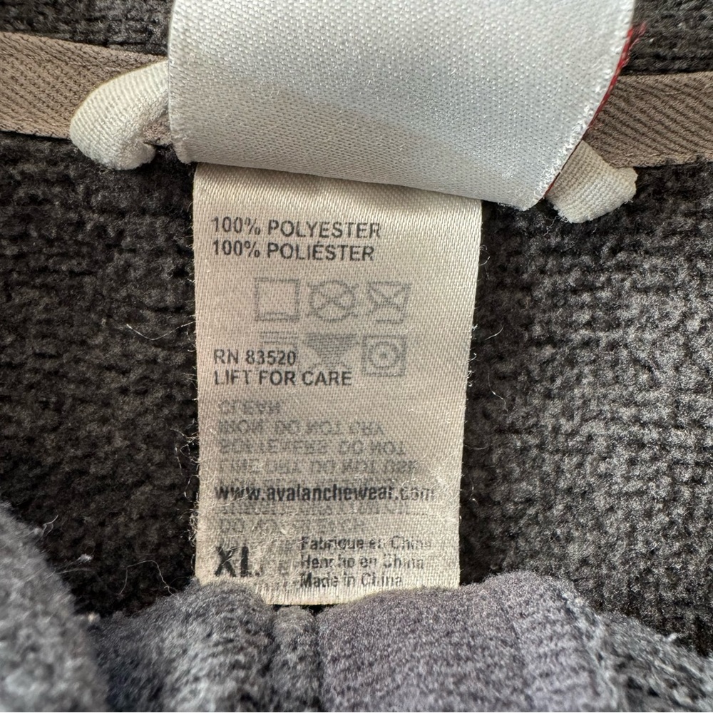 Avalanche Thermal Outdoors Sweatshirt Women's size XL Grey Zip Up Sweater - Picture 7 of 12